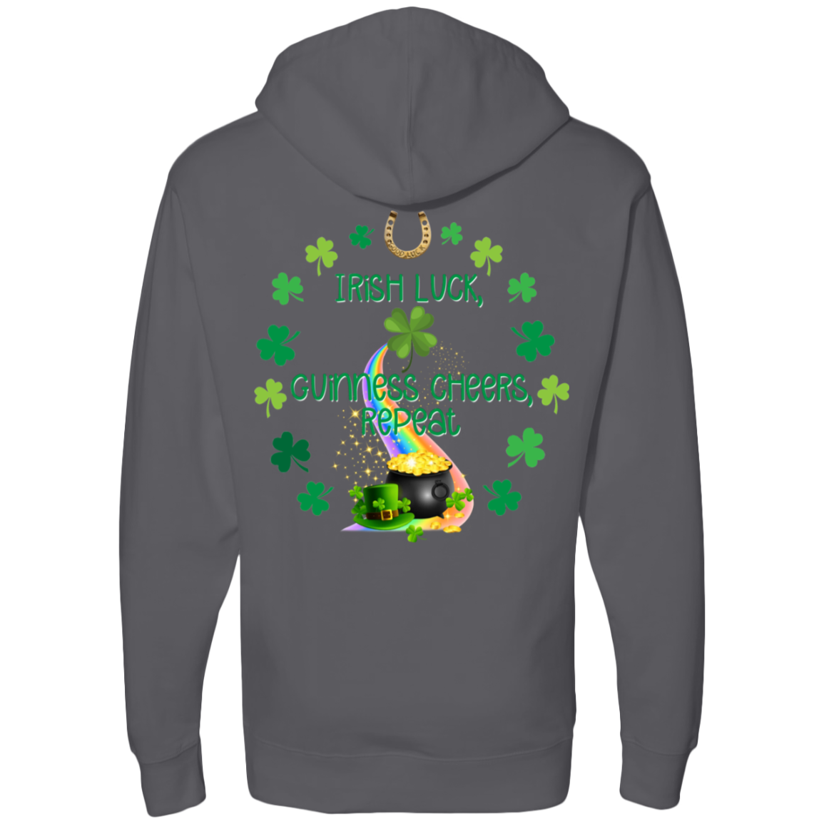 Irish Luck, Guinness Cheers, Repeat | Men's Midweight Hooded Sweatshirts