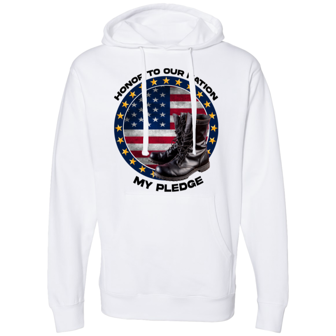 Honor to Our Nation, My Pledge | Men's Midweight Hooded Sweatshirts