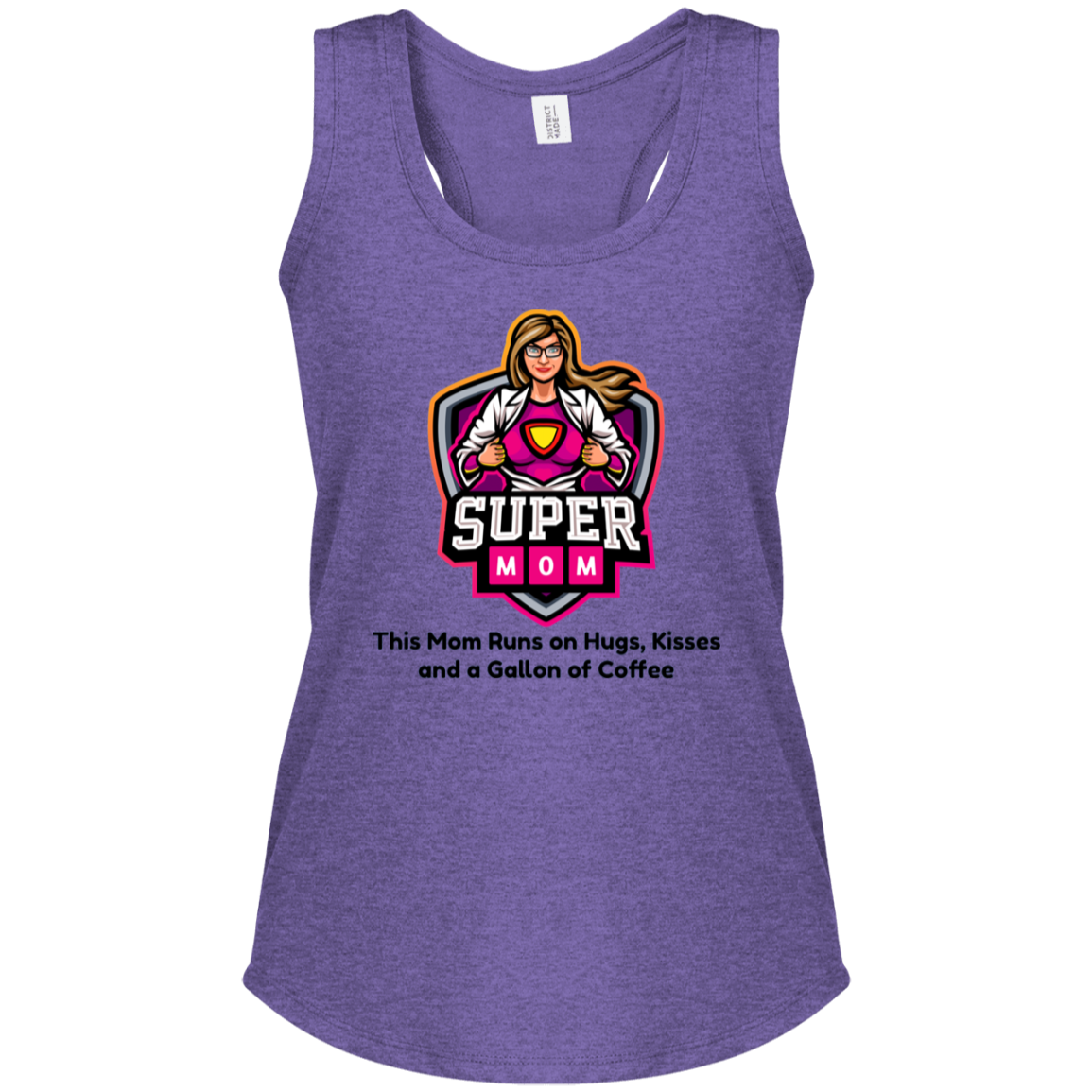 Hugs, Kisses and a Gallon of Coffee | Women's Perfect Tri Racerback Ta