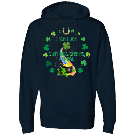 Irish Luck, Guinness Cheers, Repeat | Men's Midweight Hooded Sweatshirts