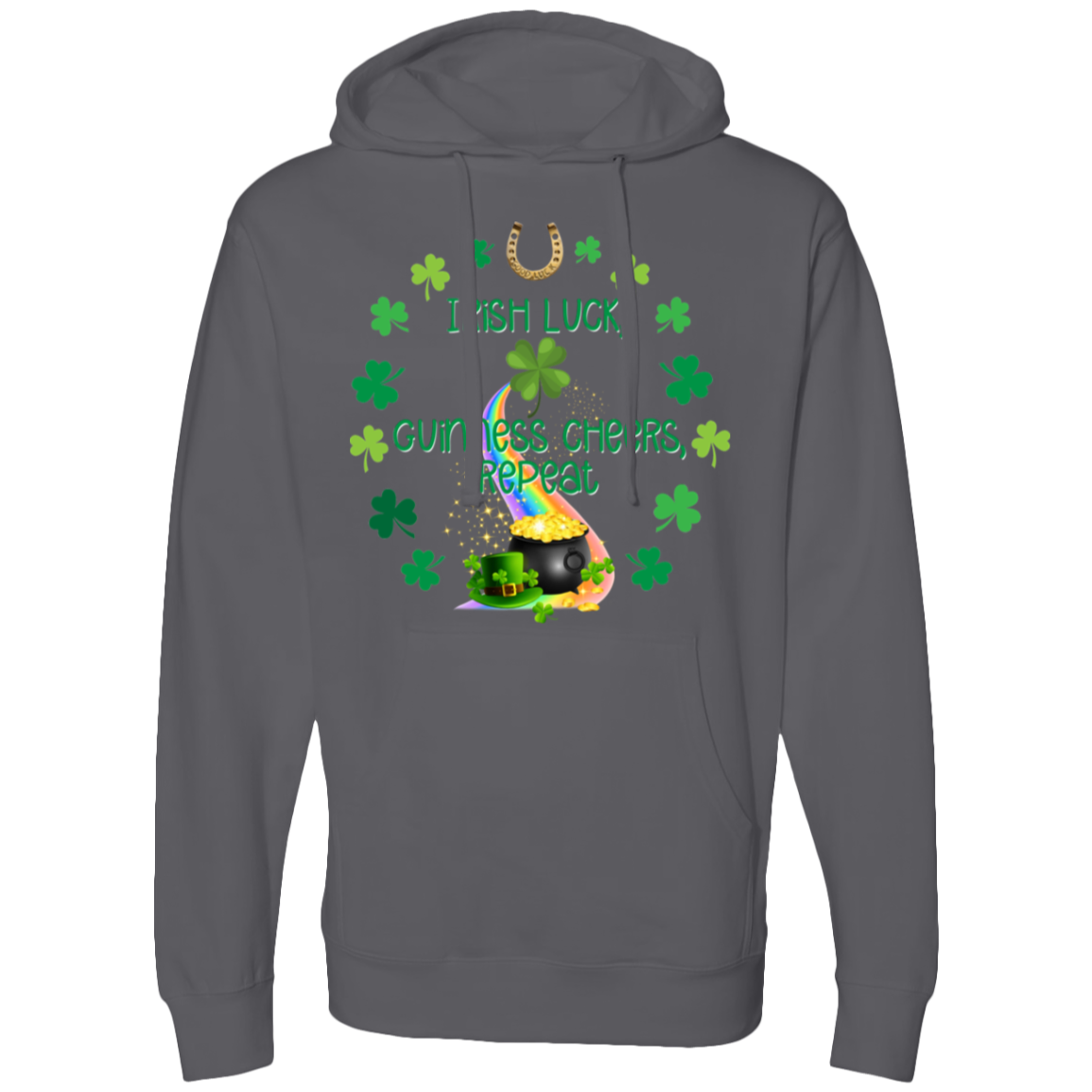 Irish Luck, Guinness Cheers, Repeat | Men's Midweight Hooded Sweatshirts