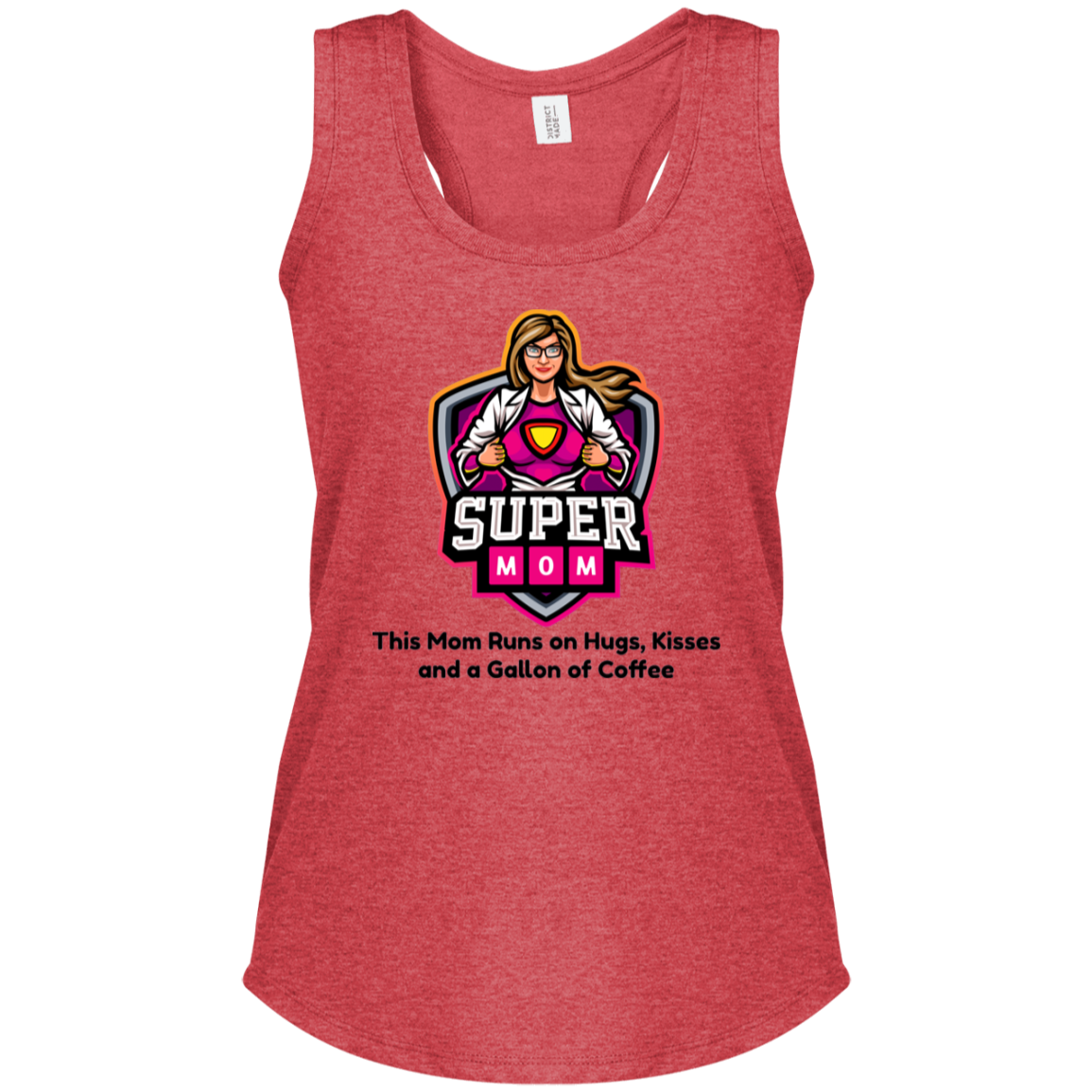 Hugs, Kisses and a Gallon of Coffee | Women's Perfect Tri Racerback Ta