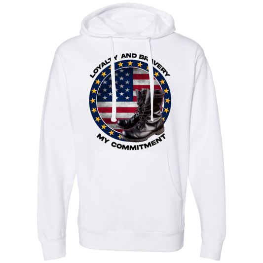 Loyalty and Bravery, My Commitment | Men's Midweight Hooded Sweatshirts