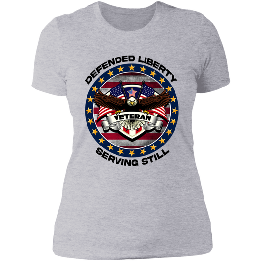 Defended Liberty Serving Still | Women's Cotton T-shirt