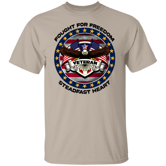 Fought for Freedom Steadfast Heart | Men's Cotton T-shirt