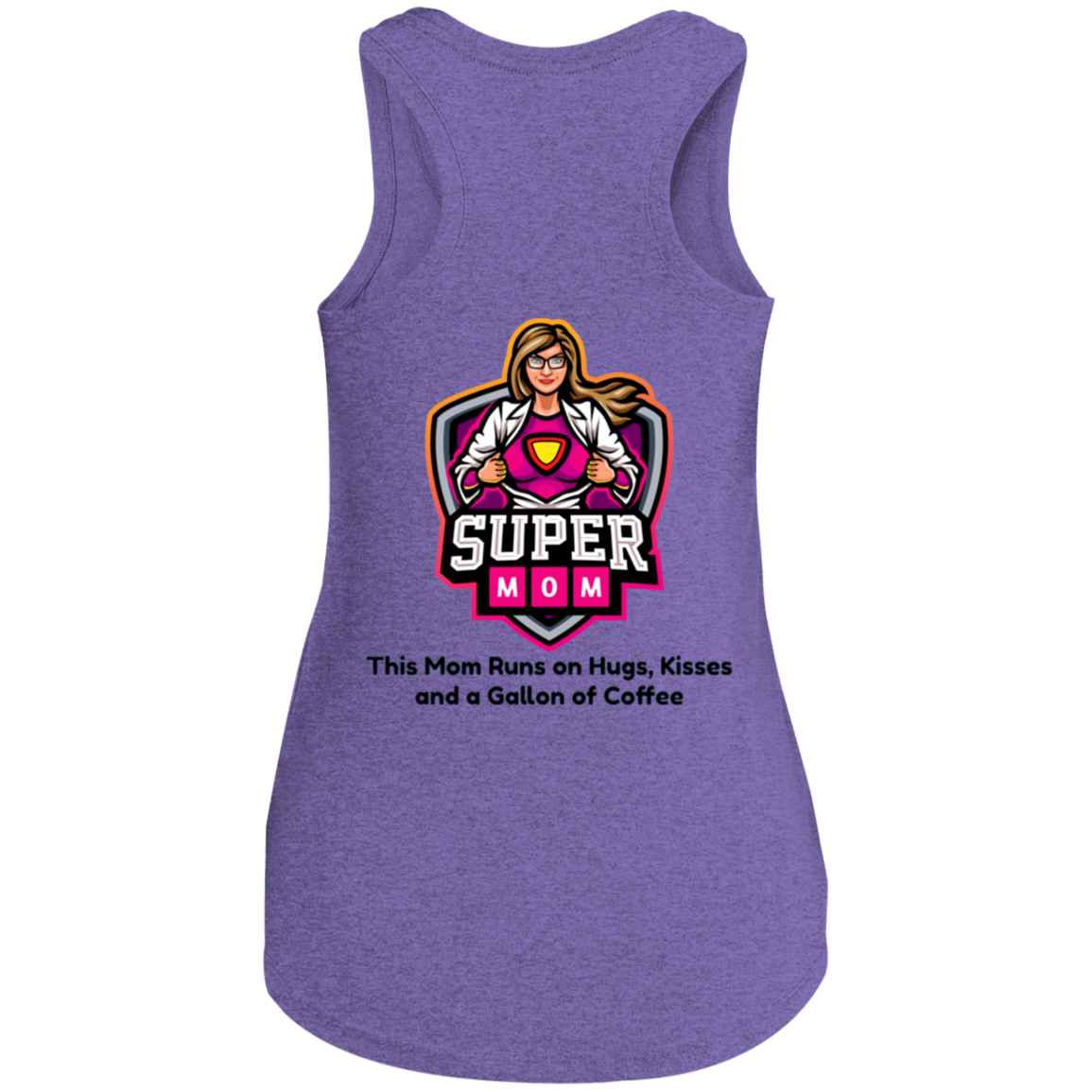 Hugs, Kisses and a Gallon of Coffee | Women's Perfect Tri Racerback Ta