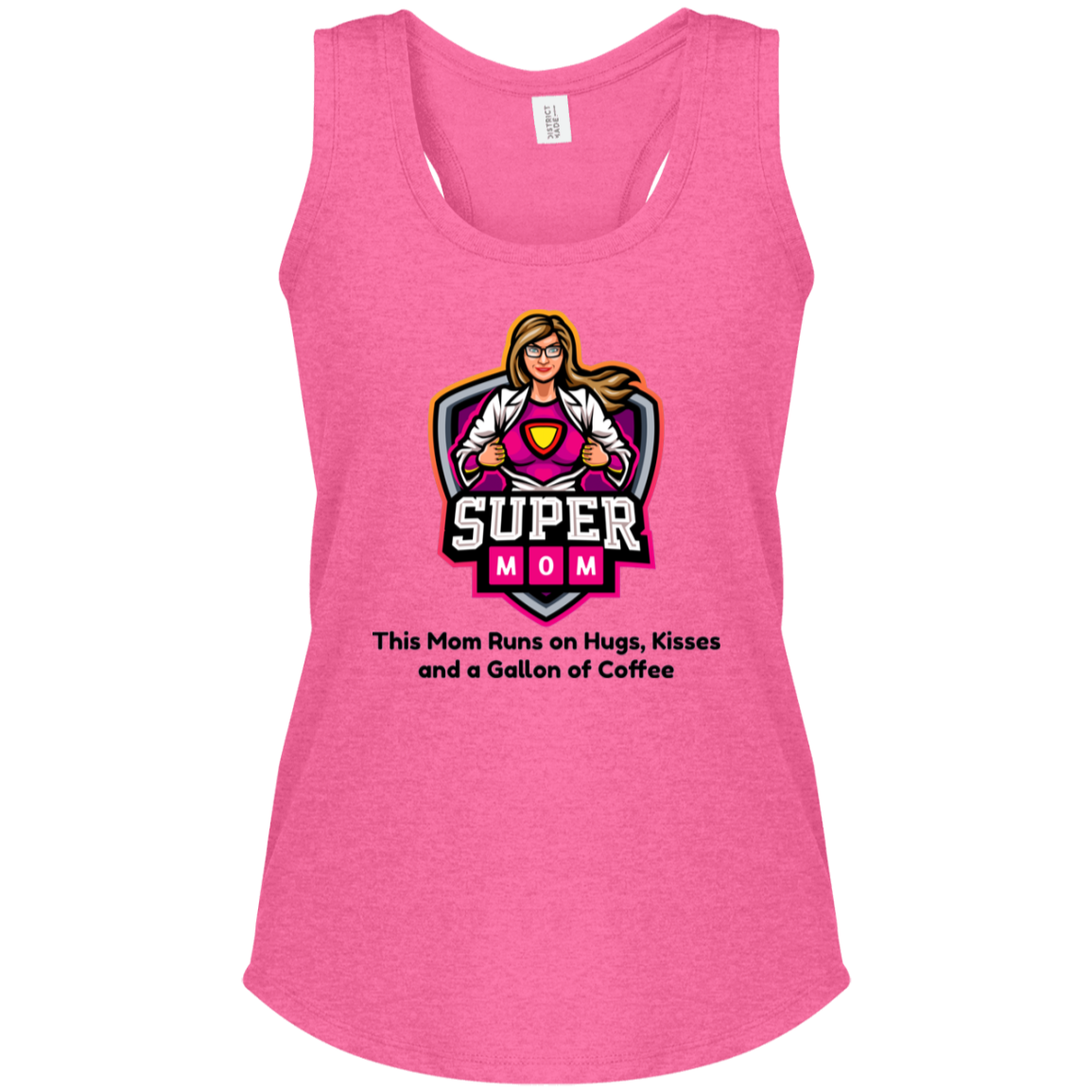 Hugs, Kisses and a Gallon of Coffee | Women's Perfect Tri Racerback Ta