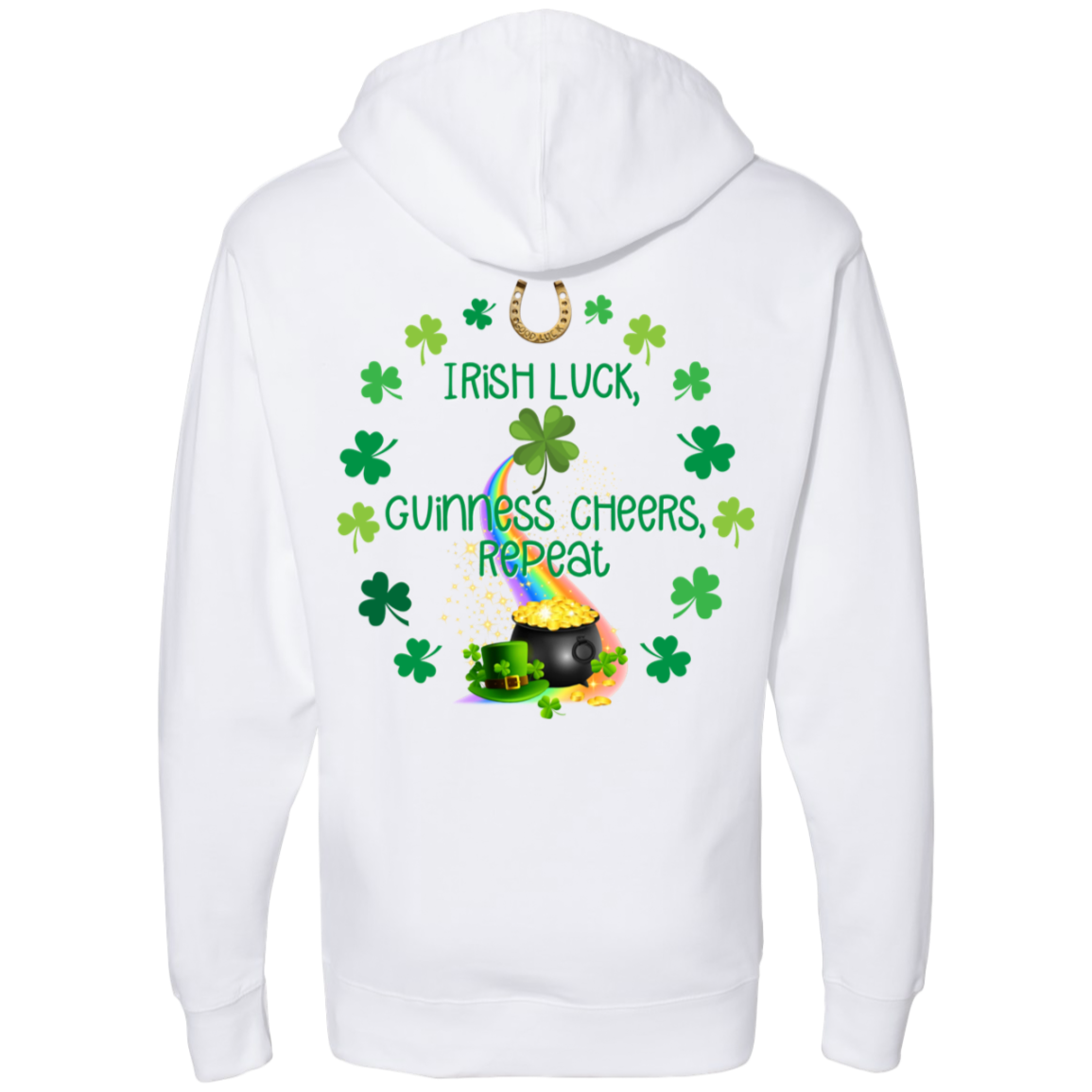 Irish Luck, Guinness Cheers, Repeat | Men's Midweight Hooded Sweatshirts