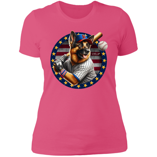 Base Ball Dog | Women's Cotton T-Shirt