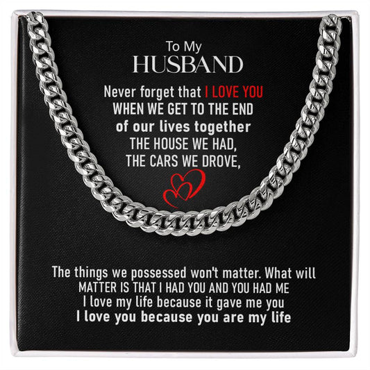 To My Husband | Cuban Link Chain 